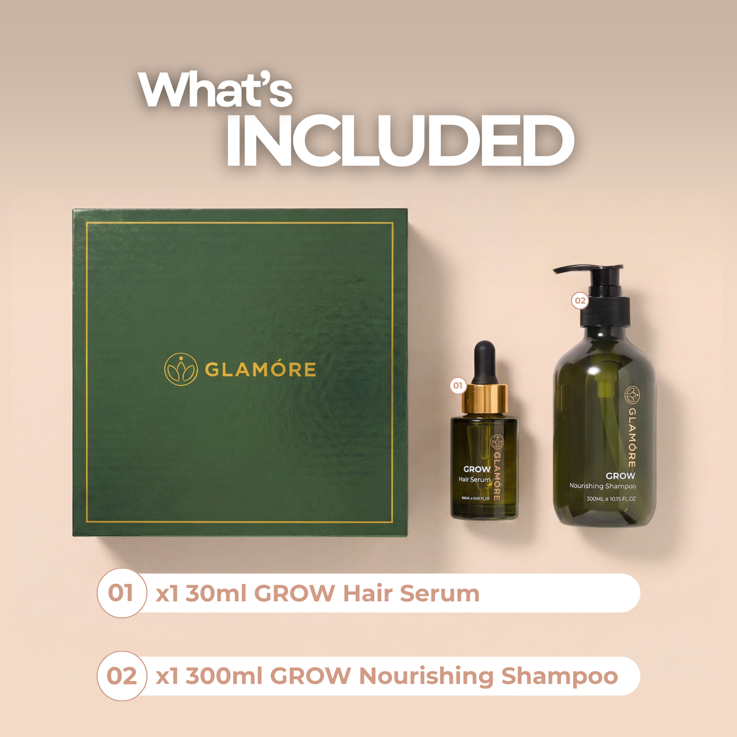 GROW Hair Bundle: Advanced Hair Growth Formula